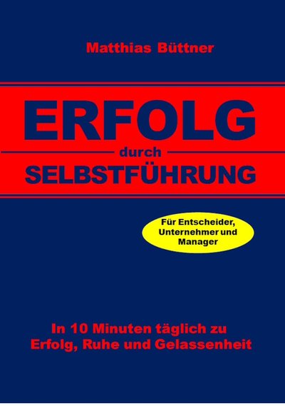 Buchabbildung - Erfolg durch Selbstführung